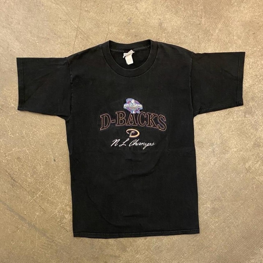 Vintage MLB Arizona Diamondbacks 2001 World Series NL Champs Lee Sport T-Shirt M